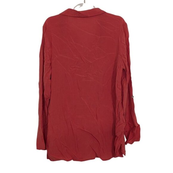 Nurture by Westbound Floral Embroidered Shirt Womens Size Medium Pink Tunic - Picture 9 of 12